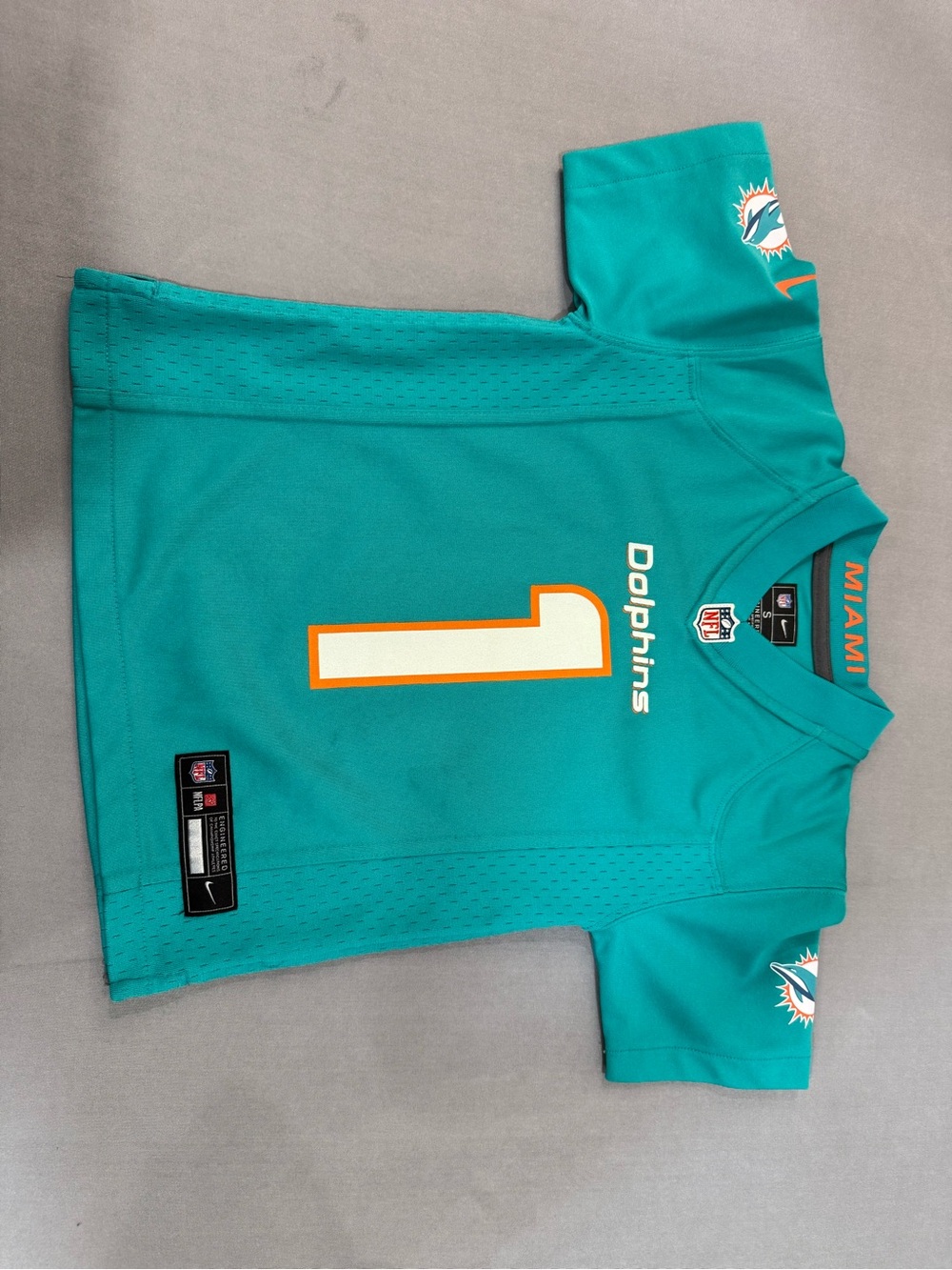 Nike Miami Dolphins Tua Tagovailoa #1 Youth Boys Jersey Aqua Size S NFL